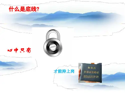 坚守底线合规经营专题培训课件