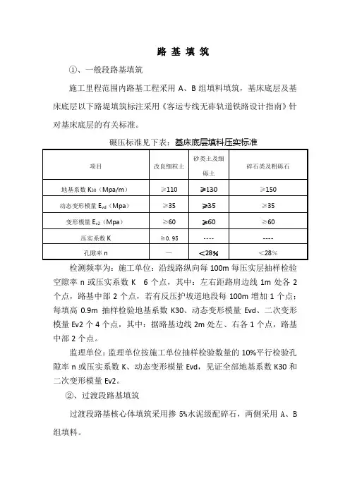 路基检测标准及检测方法