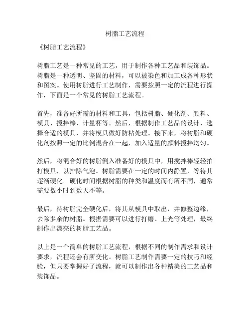 树脂工艺流程