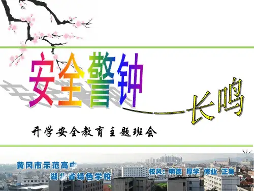 高一安全教育主题班会