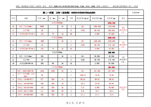 钢支撑计算明细表-2012-04-20