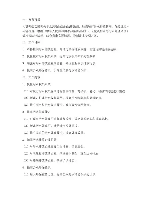 污水排放专项方案