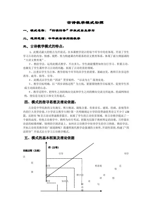古诗教学模式初探