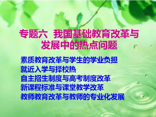 专题六--我国基础教育改革与发展中的热点问题