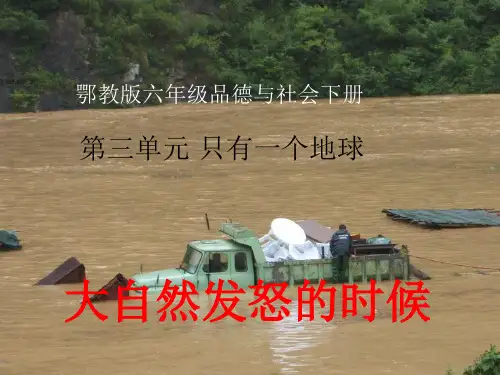 (鄂教版)六年级品德下册《在自灾害面前-大自然发怒的时候》课件 PPT