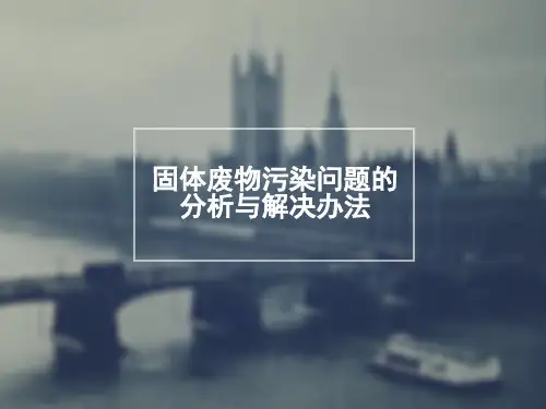 固体废物污染问题的分析与解决办法