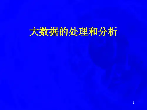 大数据的处理和分析ppt课件