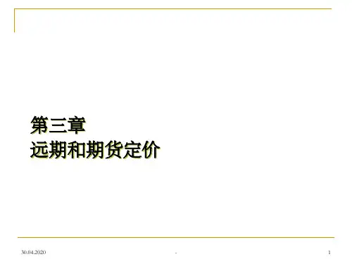 远期与期货的定价 ppt