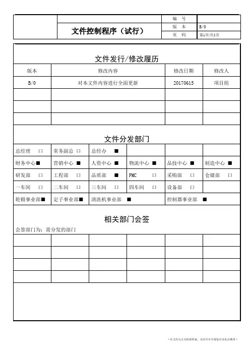 文件控制程序