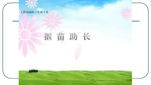 12 寓言二则  揠苗助长  课件(20张PPT)  二年级语文(下)人教部编版