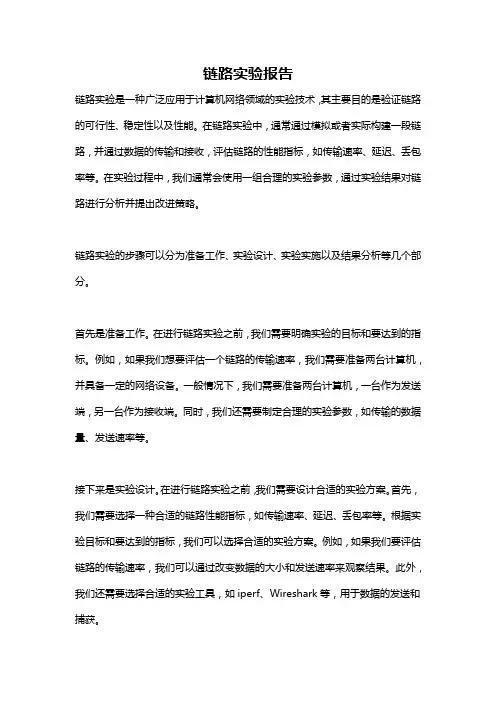 链路实验报告