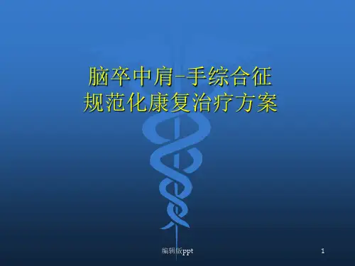 脑卒中肩手综合征PPT课件