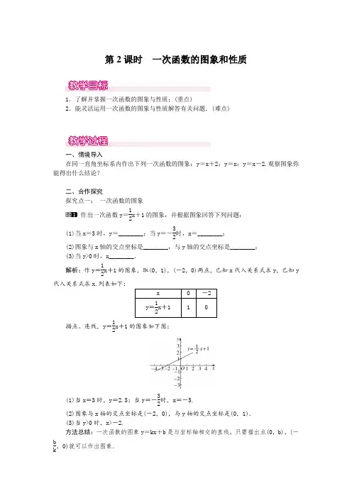 一次函数的图象和性质.ppt  公开课获奖教案  公开课获奖教案