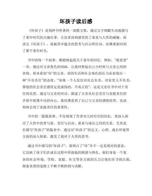 坏孩子读后感