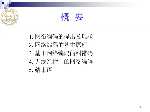 网络编码--信道编码最权威专家王新梅教授学术讲座