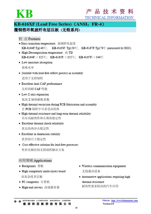 KB-6167F Tg170 Data
