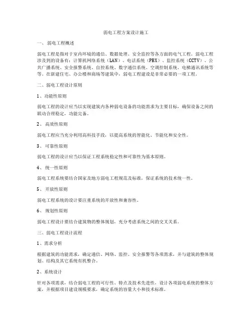 弱电工程方案设计施工