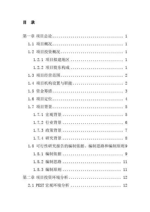 《设立典当行项目可行性研究报告》