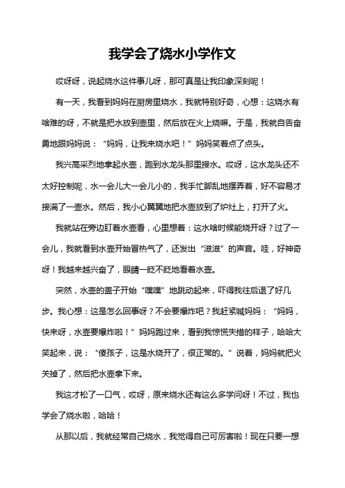 我学会了烧水小学作文