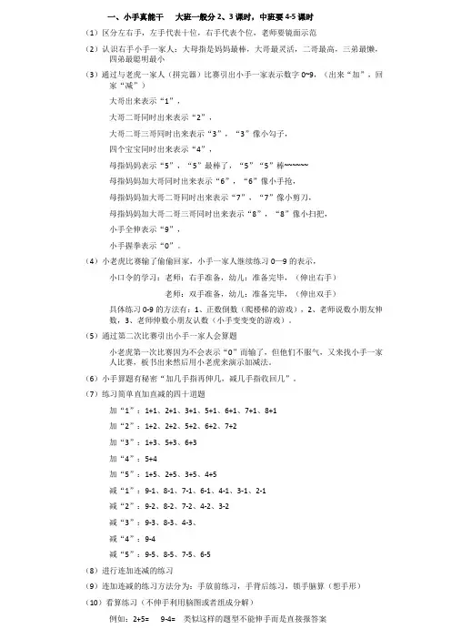 手脑速算学习方法