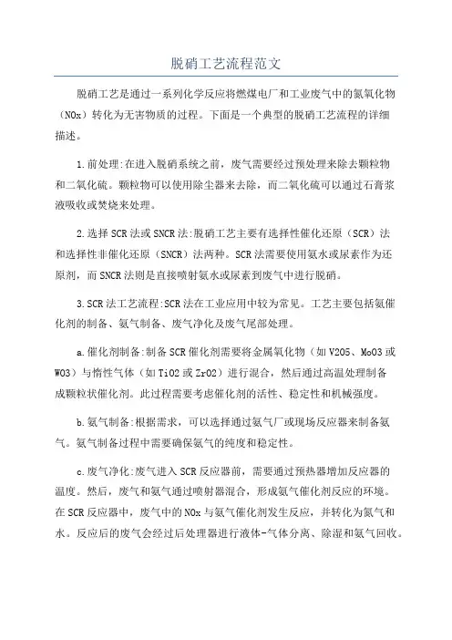 脱硝工艺流程范文