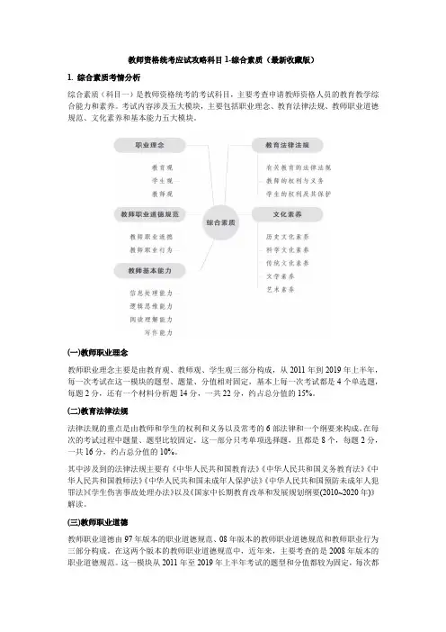 教师资格统考应试攻略科目1-综合素质(最新收藏版)