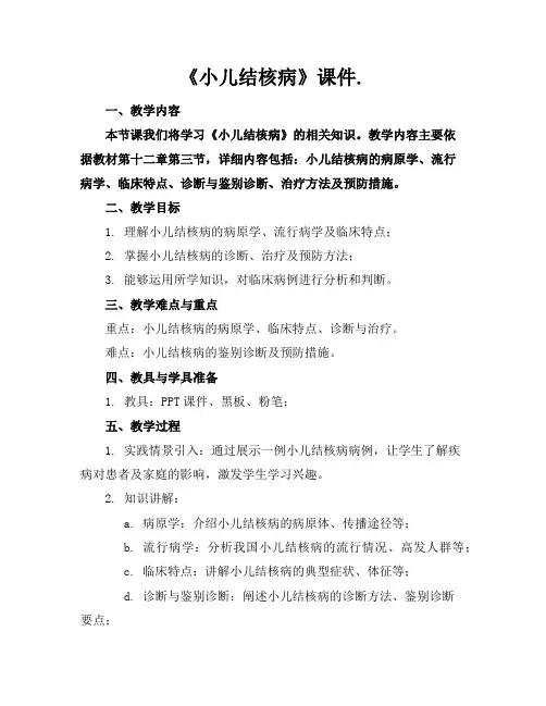《小儿结核病》课件.