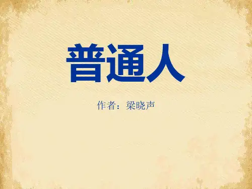 《普通人》PPT课件