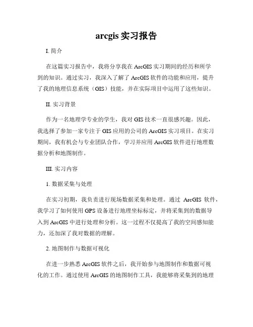 arcgis实习报告