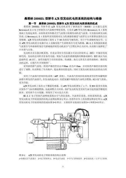 桑塔纳2000GSi型轿车AJR型发动机电控系统的结构与维修