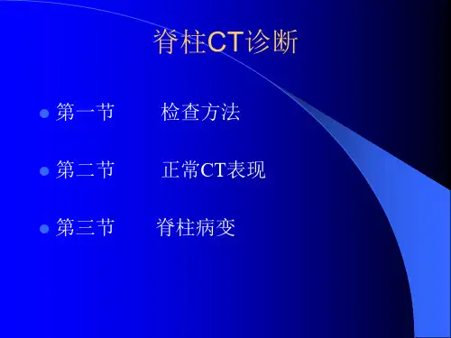 脊柱CT诊断
