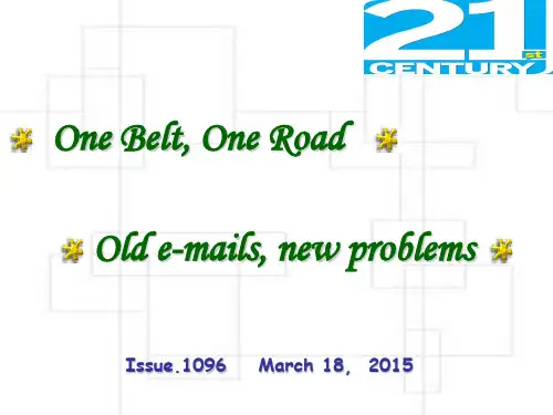 One Belt, One Road