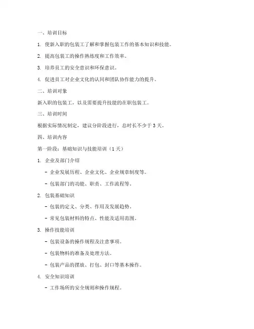 包装工培训方案模板