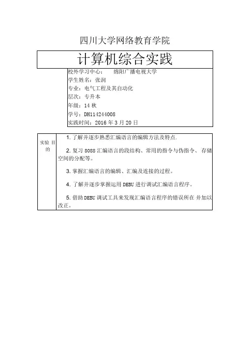 川大计算机综合实践