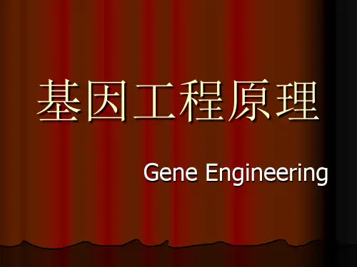 第一章 基因工程概述