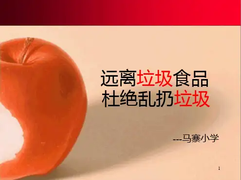 小学生拒绝零食 主题班会演示课件