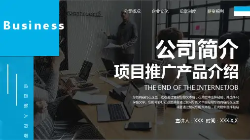 企业项目推广产品介绍产品宣传PPT模板