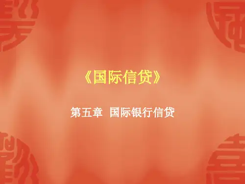 国际银行信贷概述