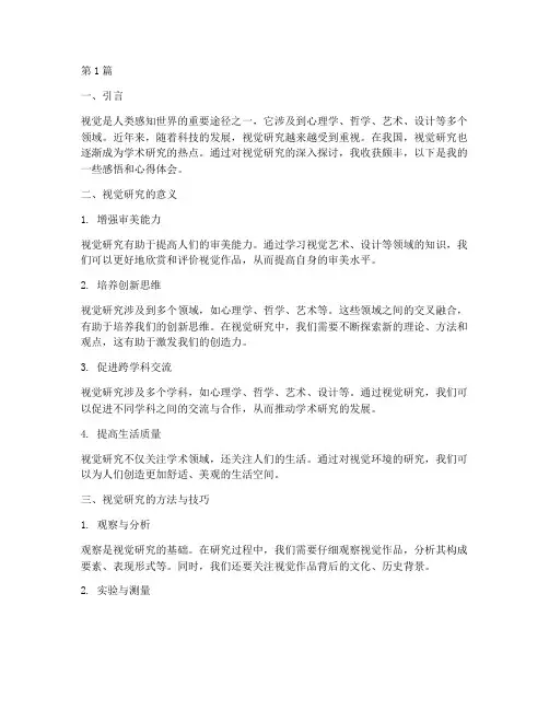视觉研究感悟心得体会(3篇)