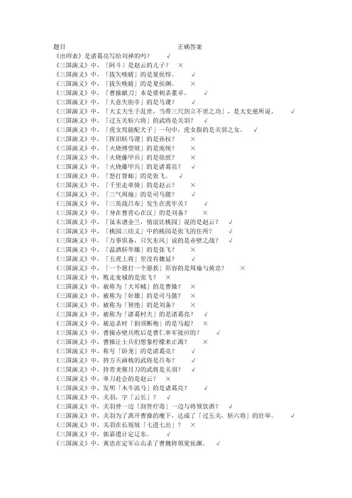 咸鱼之王答题答案