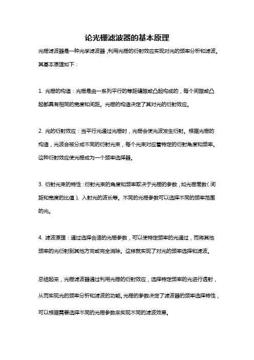 论光栅滤波器的基本原理