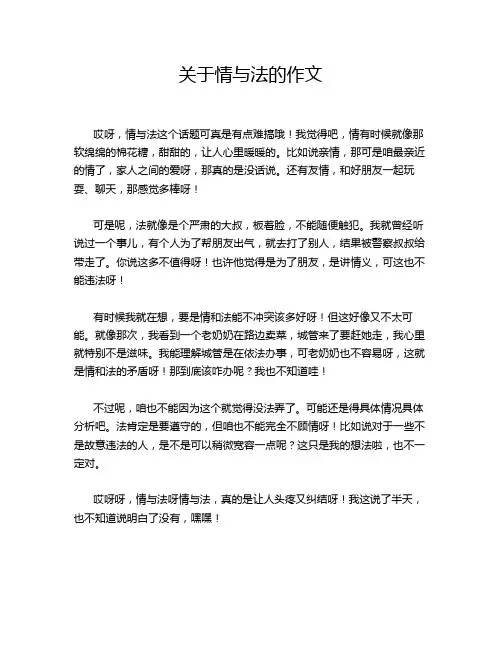 关于情与法的作文