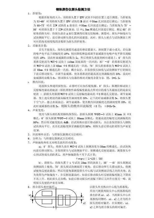 钢轨探伤仪及探头检测方法