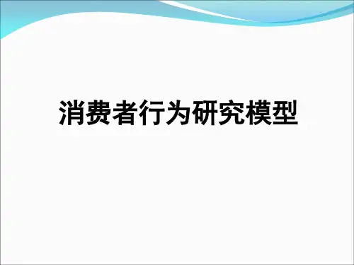 消费者行为研究模型