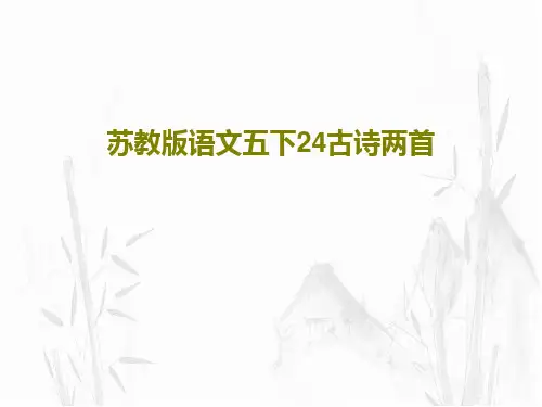 苏教版语文五下24古诗两首PPT文档40页