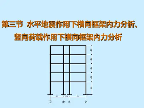 第三节 水平地震作用下横向框架内力分析、竖向荷载作用下横向框架内力分析