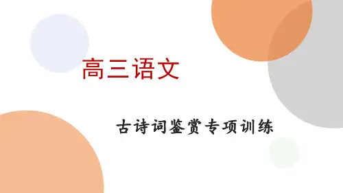 《高考语文二轮专题复习——古诗词鉴赏专项训练》课件 (共24张)