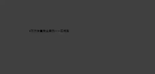 4万方体量商业案例——区域型