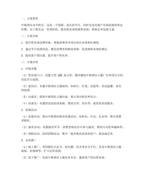 中秋国庆售房部包装方案