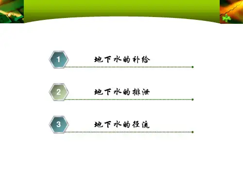 地下水的补给径流排泄